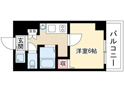 プレサンスNAGOYA桜通ビッグビート(1K/7階)の間取り写真