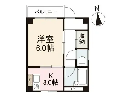 ELVITA花園(1K/1階)の間取り写真