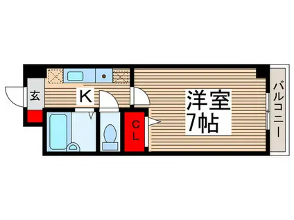 プライムアーバン行徳II(1K/2階)の間取り写真