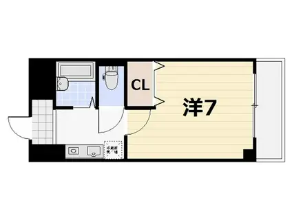 サンシーガルIII(1K/4階)の間取り写真