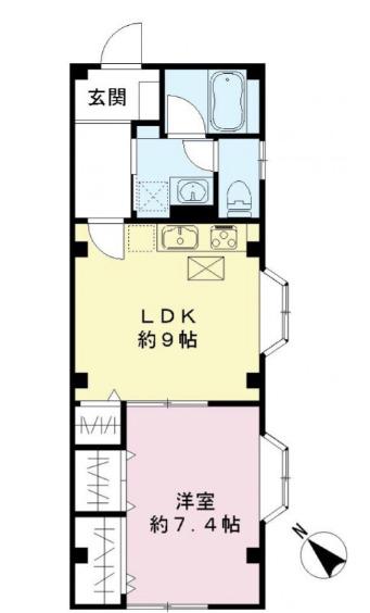 グラシアス千歳台(1LDK/1階)の間取り写真