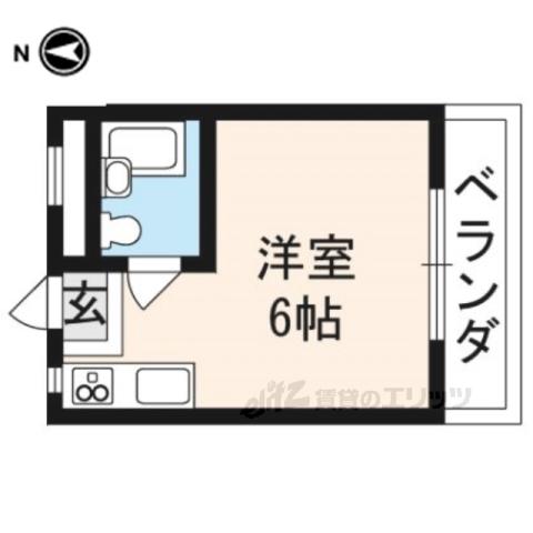 ヴォーンハイム寺本(ワンルーム/3階)の間取り写真