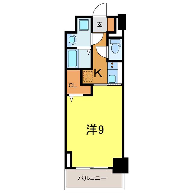 SーRESIDENCE安城ADORABLE(1K/10階)の間取り写真
