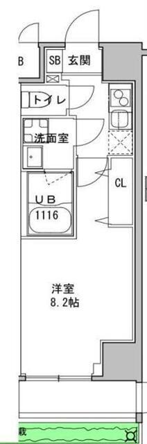 S-RESIDENCE押上CLAIR(1K/5階)の間取り写真