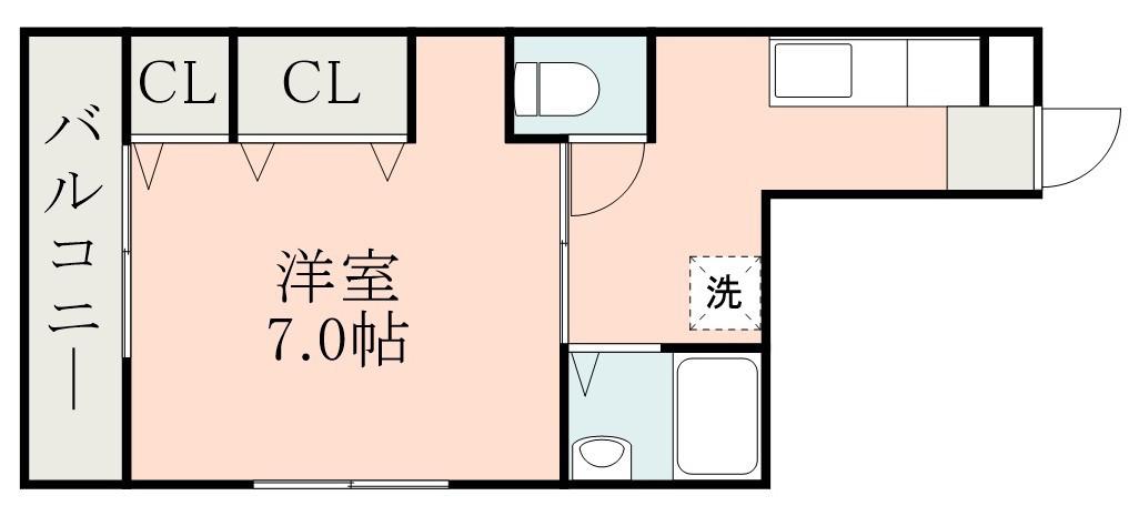 高田ビル(1K/4階)の間取り写真