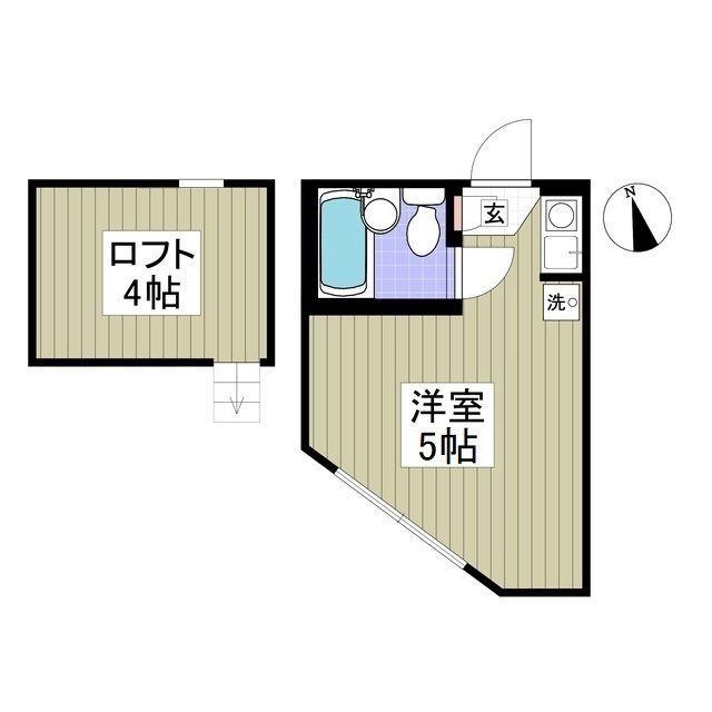 RIX上星川I(ワンルーム/1階)の間取り写真