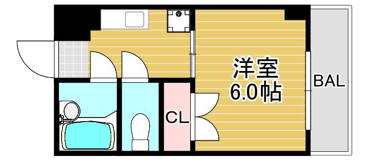 エステート野田(1K/3階)の間取り写真