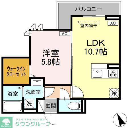 セレスティア京島(1LDK/2階)の間取り写真