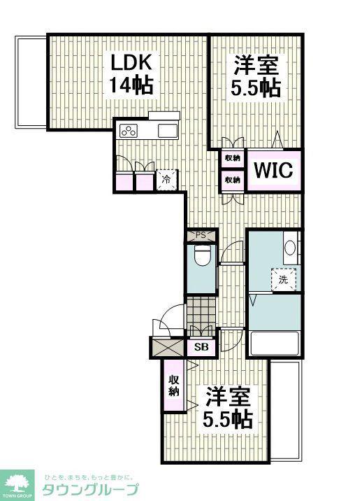BELLE CLOCHETTE(2LDK/3階)の間取り写真