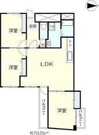 メゾンエトワール(3LDK/7階)の間取り写真