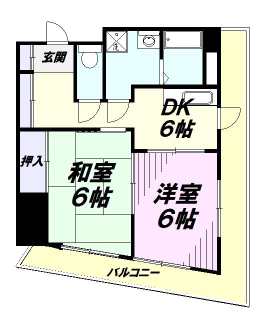 メゾン協和(2DK/3階)の間取り写真