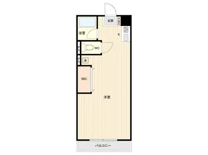 恵比寿グリーンハイム(ワンルーム/1階)の間取り写真