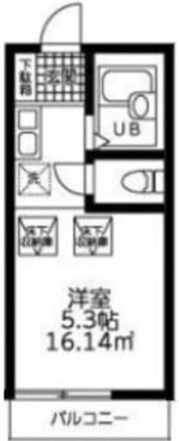 フィットハウス下末吉(ワンルーム/1階)の間取り写真