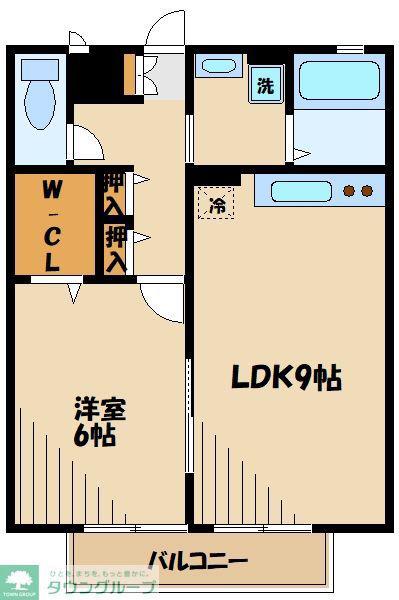 メゾン・ソレーユ(1LDK/1階)の間取り写真