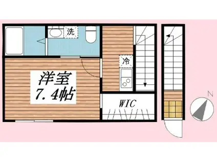 パークステート桜(1K/2階)の間取り写真