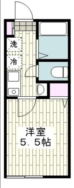 VIALETTA ヴィアレッタ(1K/1階)の間取り写真