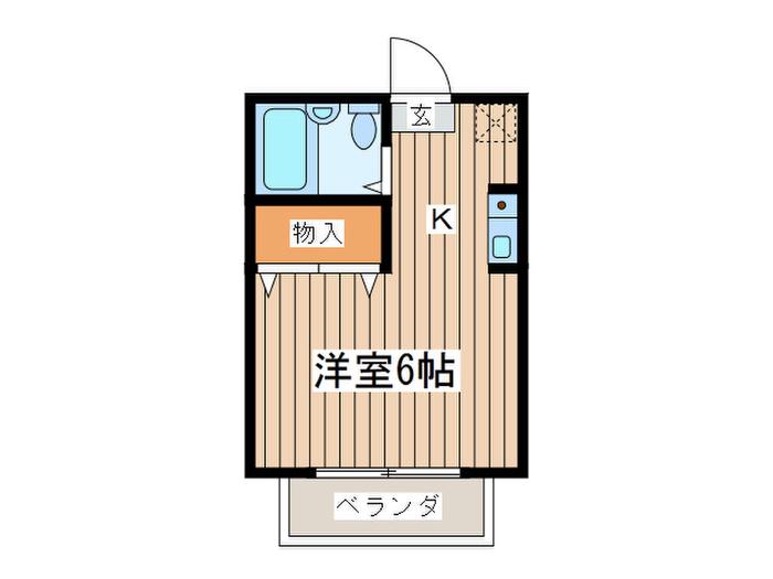 湘南ソフィア(1K/2階)の間取り写真