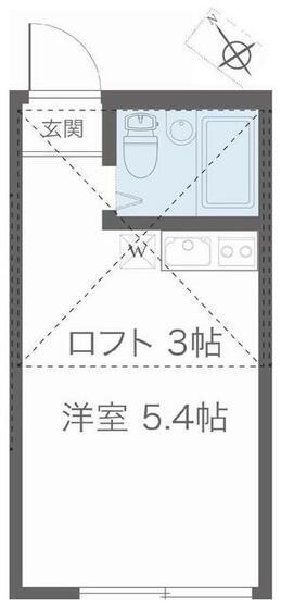 ライフピア中野坂上(ワンルーム/2階)の間取り写真