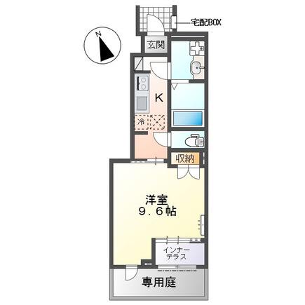川口市大字安行領根岸 アパート工事(1K/1階)の間取り写真