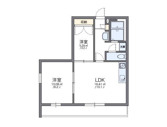 レオパレスピュアグリーン(1SLDK/2階)の間取り写真