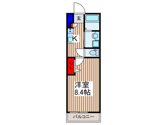 シャノアール(1K/2階)の間取り写真