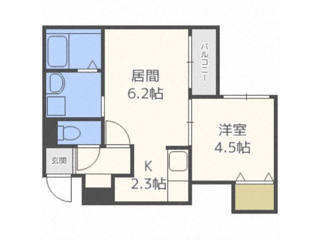 フォートレス澄川(1LDK/3階)の間取り写真