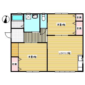 松新町戸建 1(2LDK/1階)の間取り写真