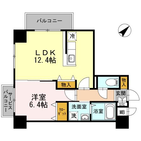 セリーン志村(1LDK/3階)の間取り写真