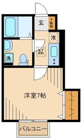 コメットN(1K/1階)の間取り写真