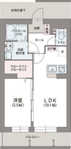 アルカ宮前(1LDK/5階)の間取り写真