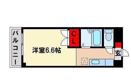 ライオンズコート21(ワンルーム/5階)の間取り写真
