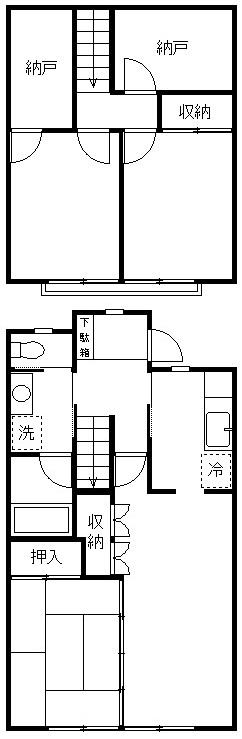 メゾン沢口(3LDK/2階)の間取り写真