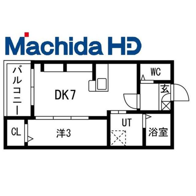 九間町シーエム・サンク(1DK/1階)の間取り写真