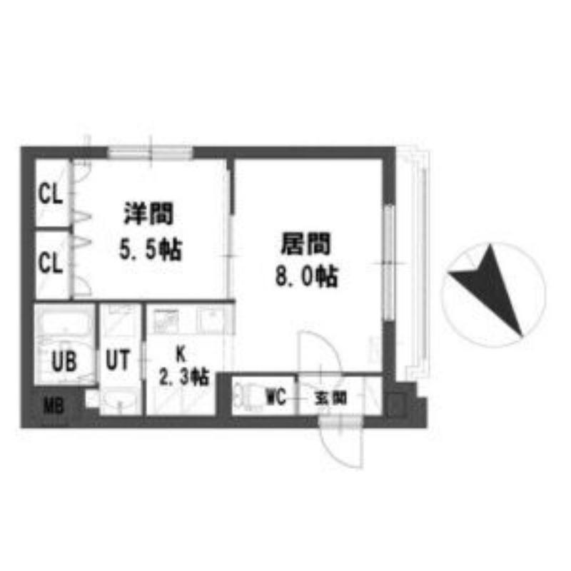 グランメール08(1LDK/3階)の間取り写真