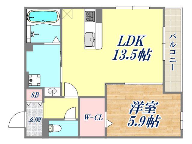 プルミエ ラムール(1LDK/1階)の間取り写真