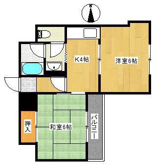 グリーンプラザ春日(1LDK/3階)の間取り写真