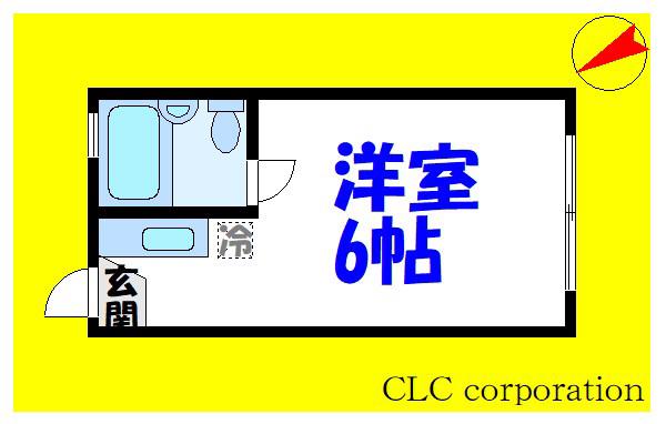 東京メトロ東西線 葛西駅 徒歩7分 2階建 築45年(ワンルーム/2階)の間取り写真
