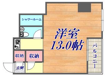 ネオアージュ神戸元町(ワンルーム/3階)の間取り写真