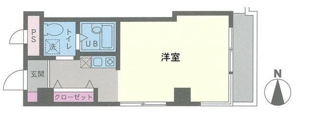 稲屋ハイム(ワンルーム/3階)の間取り写真