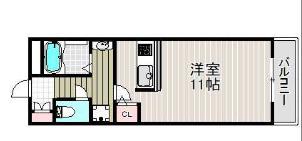 イズミ82(ワンルーム/8階)の間取り写真