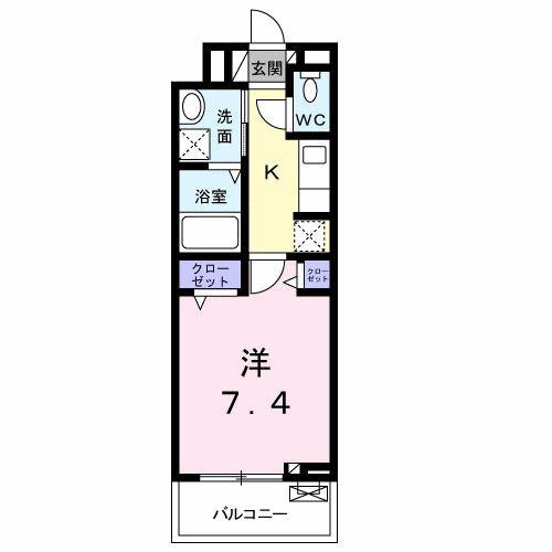 セレスフィオーレ(1K/2階)の間取り写真