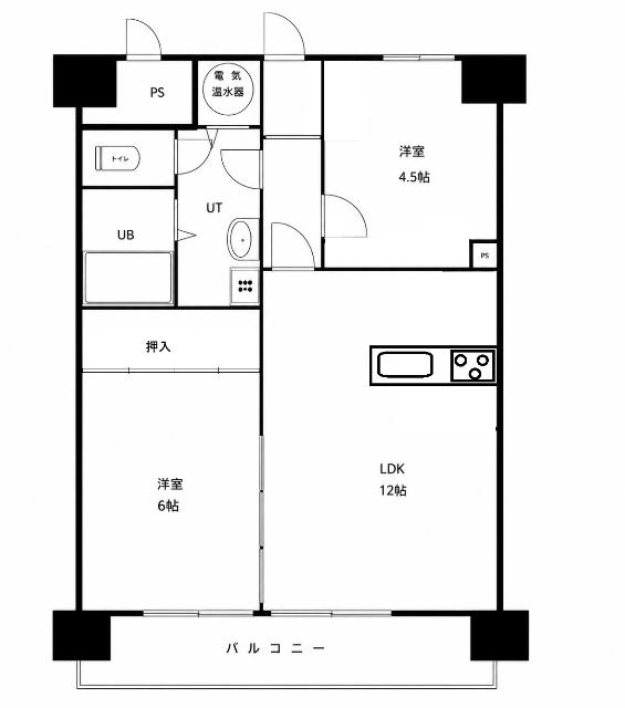 ライオンズマンション大通(2LDK/5階)の間取り写真