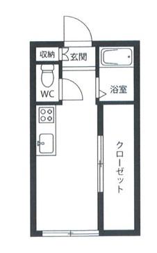 共学国際交流会館 長崎寮(ワンルーム/2階)の間取り写真
