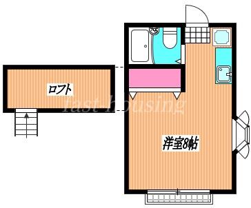 サンライズ東小金井(ワンルーム/2階)の間取り写真