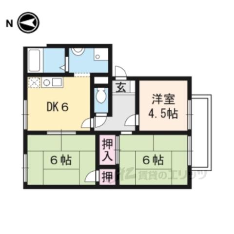 ハイツ千石2(3DK/2階)の間取り写真
