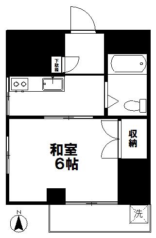 メゾンシンプソン(1K/3階)の間取り写真