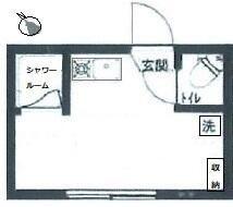 アーバンプレイス早稲田コアA(ワンルーム/1階)の間取り写真