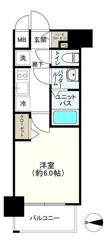 プレサンス梅田東グラッド(1K/6階)の間取り写真