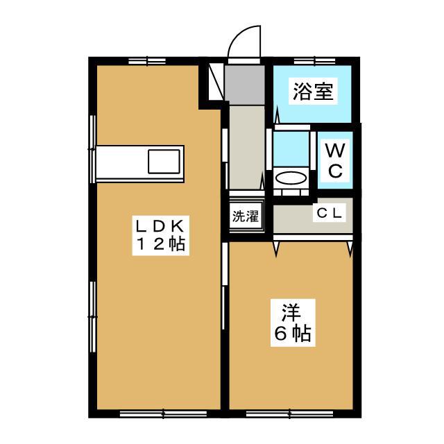 第二愛隣荘(1LDK/1階)の間取り写真