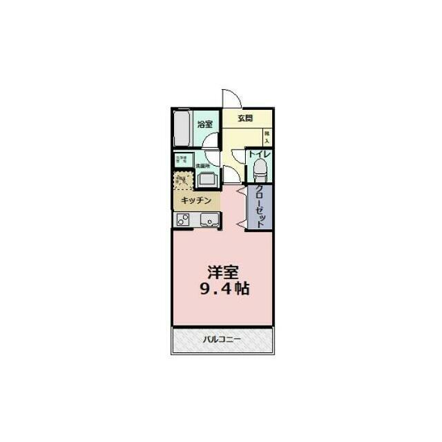 エクセルコート(1K/2階)の間取り写真